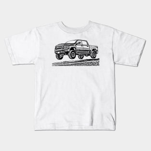 RAM 1500 TRX Supercharged Sketch Art Kids T-Shirt